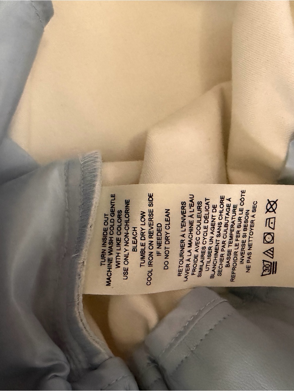 Maeve Anthropologie Pale Blue Vegan Leather Cropped Wide-Leg Pants - Picture 6 of 7